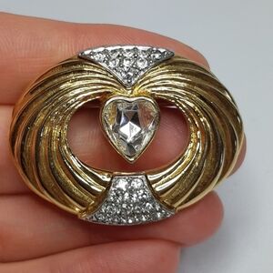 Signed Puccini Goldtone Brooch